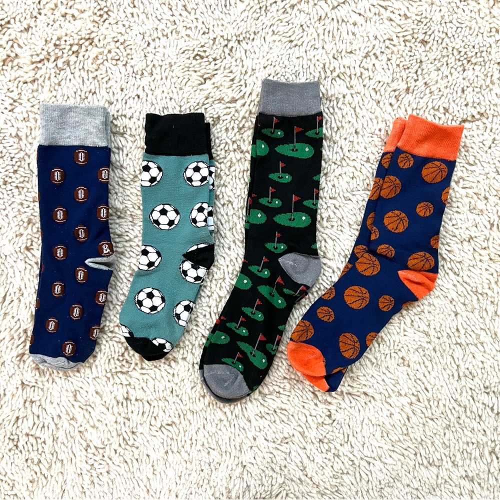 Assortment of Men’s Novelty Sports Crew Socks